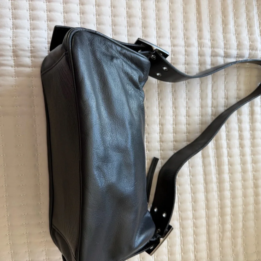 Free People Black Leather Belt Bag - Picture 2 of 4
